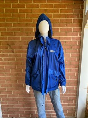 GORE-TEX vintage y2k California outerwear cobalt blue hooded raincoat jacket